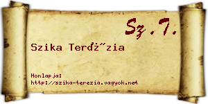 Szika Terézia névjegykártya