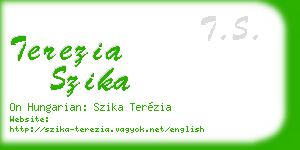 terezia szika business card